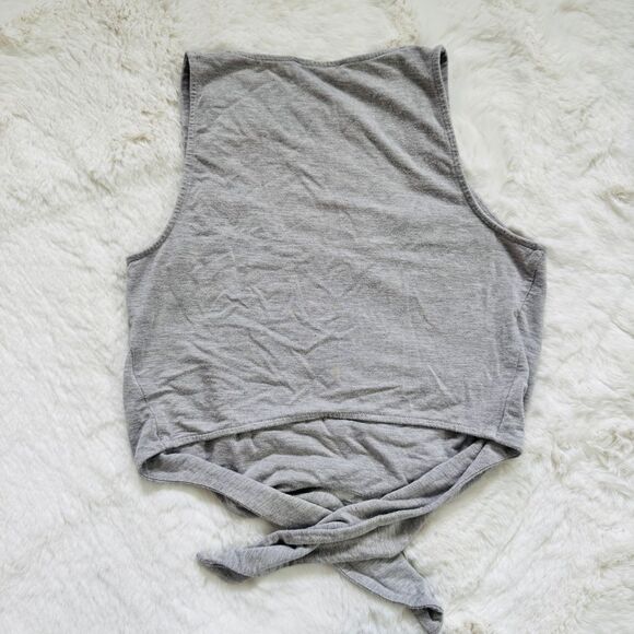 Aritzia Tie Front Tank Top Blouse XXS - Grey - Picture 2 of 4